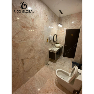 Mármol Rosa Claro en Losa Grande con Vetas Rojas Naturales Pulido para Decoración de Paredes y Pisos Interiores - Product Image 5