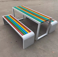 Ensemble de salle à manger d'extérieur moderne et pliable en fer forgé pour chambre, parc, jardin, hôtel et appartement