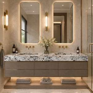 Dalles de granit Azul White avec accents minéraux bleu-gris distinctifs, pierre blanche traditionnelle, surface de comptoir élégante de qualité supérieure - Product Image 2