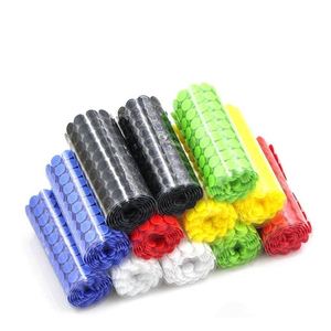 Bandes auto-adhésives en nylon de haute qualité, personnalisées, rondes, à crochets et boucles, Velcro, points - Product Image 1