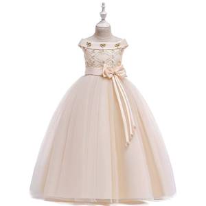 Vestido Largo de Fiesta para Niñas, Estilo Princesa, con Lazo, para Actuaciones, Cumpleaños y Eventos - Product Image 2