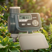 Temporizador de Riego Programable de 8 Ciclos, de Plástico, Ecológico, con un Solo Salida, Controlador Automático, Retraso por Lluvia, Alimentado por Batería, para Manguera de Jardín