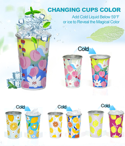 Custom <strong>Cup</strong> <strong>Edible</strong> Reusable High Quality Tequila <strong>Coffee</strong> <strong>Cup</strong> with logo 450ml Cold Color-changing Aluminium <strong>Cup</strong> - Product Image 6
