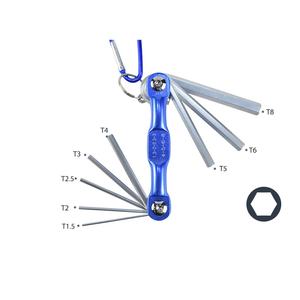 Jeu de clés hexagonales pliantes en acier au chrome-vanadium, tournevis hexagonal, clés <span class=keywords><strong>Allen</strong></span>, outil à main, ensemble portable - Product Image 5