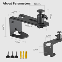 Soporte de Pared para Mini Proyector, Soporte Metálico de un Solo Orificio, Especificación Imperial 1/4