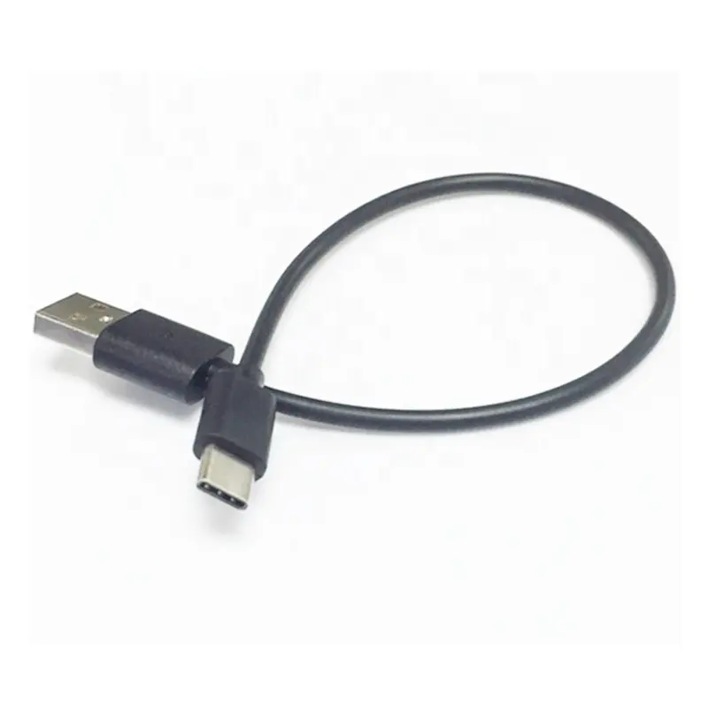 0.5 Meter Short and Portable Nylon Wire 480 Mbps Transmission Speed USB A To Type-C Data Cable