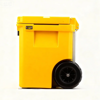 Glacière rotomoulée en PE de 45 qt avec roues, isotherme, grande capacité, pour camping, pique-nique, pêche en extérieur