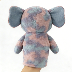 Marioneta de ratón de peluche personalizada con boca abierta y bordes rojos, marioneta de ratón de peluche suave de coral con cola, animal de peluche con ojos grandes bordados. - Product Image 2
