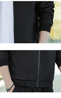 Veste bomber noire de style tendance sur mesure OEM, veste d'hiver noire unie pour hommes, vestes pour hommes sur mesure