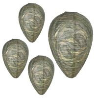 Prix d'usine – Lot de 4 leurres pour nids d'abeilles suspendus – Éloignez-vous des guêpes, des frelons et des abeilles – Abat-jour de lanterne en forme de ruche