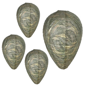 Prix d'usine – Lot de 4 leurres pour nids d'abeilles <span class=keywords><strong>suspendus</strong></span> – Éloignez-vous <span class=keywords><strong>des</strong></span> guêpes, <span class=keywords><strong>des</strong></span> frelons et <span class=keywords><strong>des</strong></span> abeilles – Abat-jour de lanterne en forme de ruche - Product Image 4