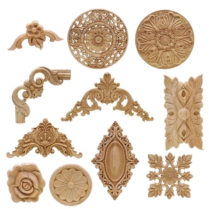 Calcomanía <span class=keywords><strong>de</strong></span> marco sin pintar Onlay <span class=keywords><strong>de</strong></span> esquina tallada en madera <span class=keywords><strong>para</strong></span> armario <span class=keywords><strong>de</strong></span> pared puerta cama tocador espejo decoración Onlays y <span class=keywords><strong>apliques</strong></span> - Product Image 3