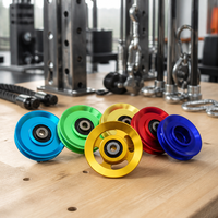 Poulie de machine à câble pour équipement de gym en aluminium 6061-T6 usiné CNC sur mesure, composants anodisés OEM