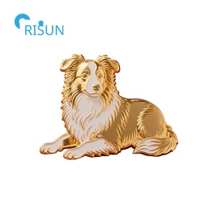 Tùy chỉnh vật nuôi con chó con cừu con Chó chăn Cừu biên giới Collie hat đồ trang sức men ve áo Pin huy hiệu Trâm tùy chỉnh biên giới Collie men Pin - Product Image 2