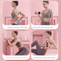 Nuevo Set de Mancuernas Ajustables de 5 kg, Pilates, Acero Electrochapado, Fitness, Ejercicio de Extremidades Superiores para Mujeres, Uso Doméstico