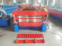Machine de formage à froid de tôles métalliques à double couche pour tôles ondulées et tôles de toiture IBR