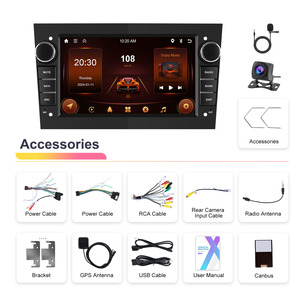 Radio de Auto Android Podofo 2 Din de 7'' con Carplay/Android Auto Inalámbrico para Opel Astra, Antara, Vectra, Corsa con Cámara y Micrófono - Product Image 3