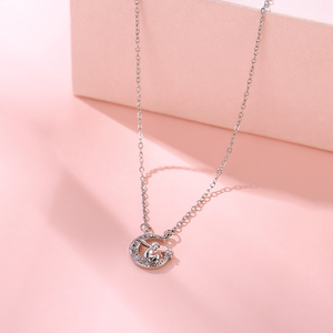 Collana <span class=keywords><strong>Il</strong></span> <span class=keywords><strong>Piccolo</strong></span> <span class=keywords><strong>Principe</strong></span>, Gioiello di Lusso, Perfetta per Proposte di Matrimonio, Pendente Luna con Zirconi, Regalo per Compleanno <span class=keywords><strong>e</strong></span> San Valentino - Product Image 5