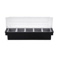 Fournitures pour hôtels et restaurants, plateau à condiments en plastique avec distributeur à 3/4/5/6 compartiments