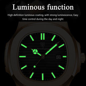 Reloj de Cuarzo de Lujo Poedagar 613 para Hombre, de Acero Inoxidable, Resistente al Agua y Luminoso - Product Image 2