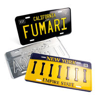 Placa de matrícula de metal,