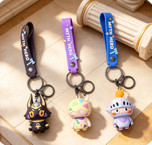 Porte-clés en métal de la collection Hero, <span class=keywords><strong>figurine</strong></span> de dieu égyptien Kawaii, symbole de créature chevalière, breloque de personnage cool, pendentif pour sac à dos, cadeau - Product Image 1
