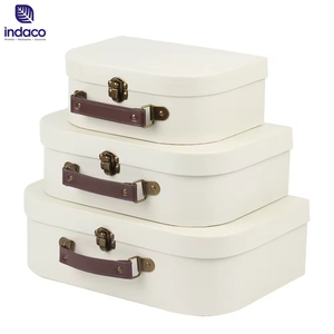 Mini Reasonable Price Modern Novel Design Mini <b>Suitcase</b> Luggage Cardboard Purse Lip Gloss Gift <b>Storage</b> Box with Handle - Product Image 3