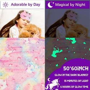Série Licorne Rêveuse et Magnifique : Tasses à œufs, Veilleuses, Couvertures, Sacs, Masques pour les yeux – Coffret Cadeau pour Enfants, Meilleures Ventes - Product Image 4