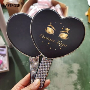 Specchio Portatile a Forma di Cuore con Strass, Specchio per Trucco con Etichetta Privata, Specchio Cosmetico all'Ingrosso - Product Image 6