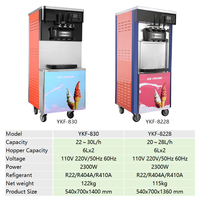 Ijs Maken Machines 22-28l/H Icecream Maker 3 Smaak Commerciële Softijs Machine Voor Zakelijke Prijs