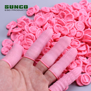 Sunco ESD Ditali in Lattice Rosa Monouso per Uso Industriale, Antistatici e Antiscivolo, Impermeabili, Misure S/M/L - Product Image 4