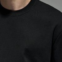 T-shirt pour homme de luxe surdimensionné 280 GSM, coupe ample, impression personnalisée en silicone, 100% coton lourd