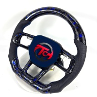 Volant en fibre de carbone forgée personnalisé pour Ford Mustang S650 GT 2024, accessoires de voiture