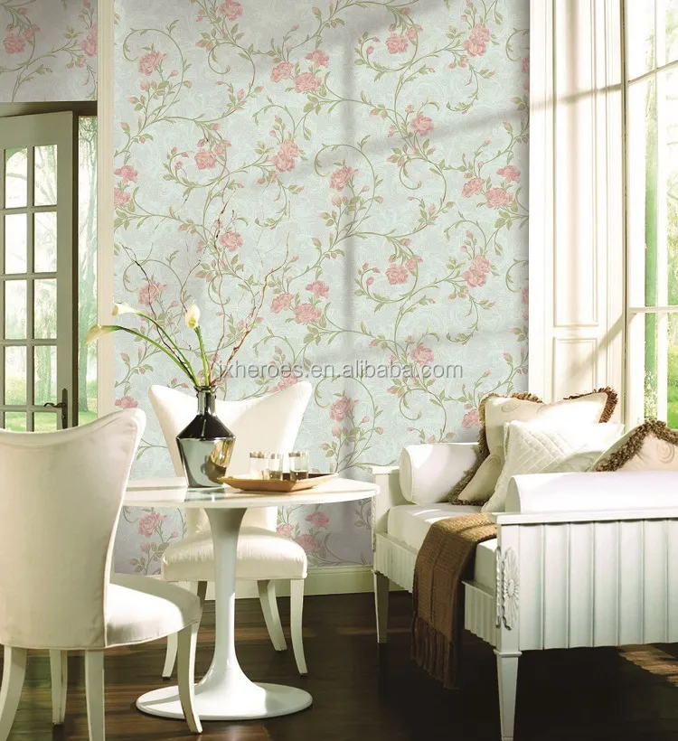 Hoa Đẹp Sâu Nổi Vinyl Home Room Wallpaper