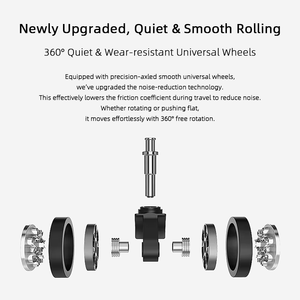 Bagagem dobrável ultrafina, Mala de rodas girantes com trava combinada TSA, Estojo dobrável para fácil armazenamento - Product Image 2