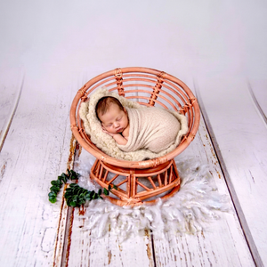 A rustic rattan baby <b>stroller</b> set <b>for</b> newborns and <b>toddlers</b>. A prop <b>for</b> newborn photography.Papasan chair - Product Image 1