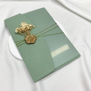 Invitation acrylique vert clair Invitation de <span class=keywords><strong>mariage</strong></span> invitation unique pour le baptême, baby shower, Bar Mitzvah - Product Image 2