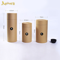 Boîtes de rangement et caisses de rangement, boîtes en carton personnalisées avec logo, grand cylindre avec intérieur en aluminium, boîte à thé en papier