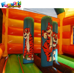 ชุดเครื่องเล่นเป่า<span class=keywords><strong>ล</strong></span>มรูปปราสาทพร้อมสไลเดอร์ Tigre Rey Del Bosque Brincolines - Product Image 3