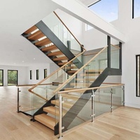 Balustrade en verre sans cadre en acier inoxydable 304/316 de haute qualité au design moderne pour villa, hôtel, balcon, escalier, jardin, résistant à la rouille