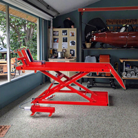 Table élévatrice hydraulique à double cylindre de conception de ciseaux pneumatiques Table élévatrice hydraulique pour VTT et moto pour les propriétaires de voitures