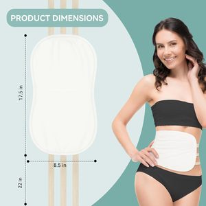 Reusable Castor Oil Pack <b>Wrap</b> for Stomach Belly and Liver Leakproof Castor Oil Waist <b>Wrap</b> with Adjustable Straps Washable - Product Image 2