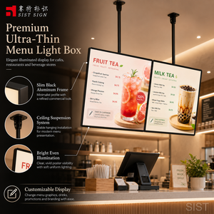 Caja de Luz LED Rectangular Decorativa para Colgar, Marco para Póster, Exhibición de Menús de Restaurante, Señalización Publicitaria Ultra Delgada Personalizable - Product Image 3