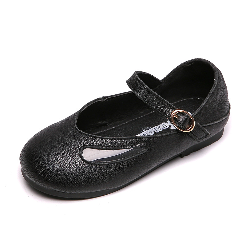 2020 Spring New Girls' Leather Shoes Princess Shoes Children's Low-cut Soft-soled Sheepskin Action Leather Genuine Leather 005