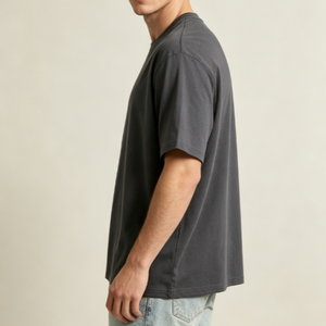 T-shirts pour hommes en coton 100% surdimensionnés et épais, impression personnalisée du logo de la marque, étiquette privée, vêtements vierges, personnalisation OEM - Product Image 2