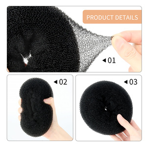 Bán Buôn Tóc Mở Rộng Công Cụ Ngọt Ngào Hoa Nụ Đầu Hình Tóc Ban Nhạc Nylon Lụa Tóc Vòng Tròn Bóng Đầu Ngọt Ngào Donut Hình Ban Nhạc - Product Image 4