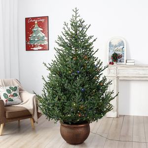 ต้นคริสต์มาสเทียมแบบมีบานพับ ดีไซน์ใหม่ ขนาด 4 ฟุต/5 ฟุต/6 ฟุต/7 ฟุต/8 ฟุต/9 ฟุต/10 ฟุต สไตล์หรูหรา พร้อมไฟ LED - Product Image 4