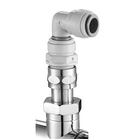Robinet de bar moderne tout en cuivre et laiton, à montage sur comptoir, 2-en-1, eau froide uniquement, rotatif, un entrée-deux sorties