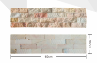 Revêtement mural extérieur en porcelaine rustique rose pour villa