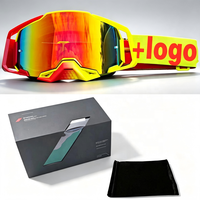 Lunettes de moto en gros avec boîte cadeau, verres en plastique remplaçables, légères, logo personnalisé, pour motocross et moto